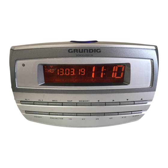 Grundig Sonoclock 54 Manual