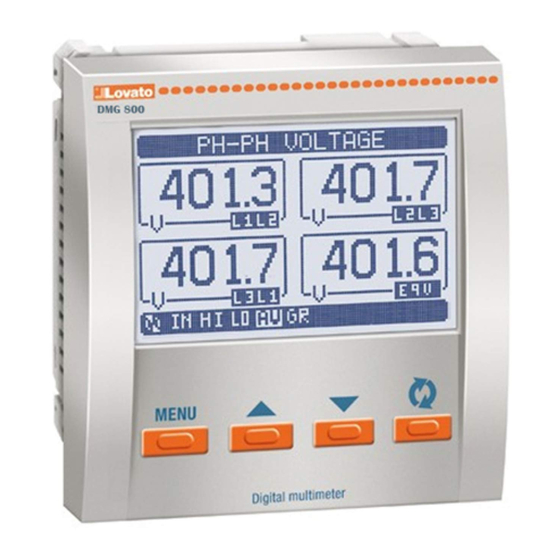 Lovato DMG800 Installation Manual