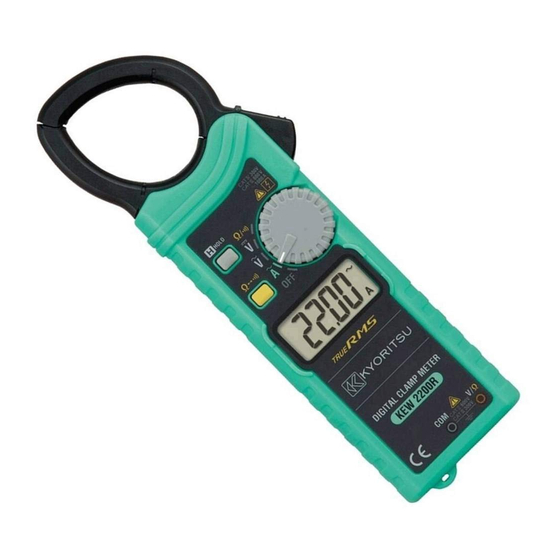 KYORITSU KEW 2200R Quick Start Manual