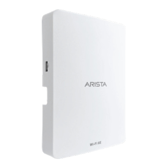 Arista W-318 Quick Start Manual