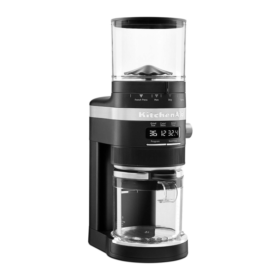 KitchenAid KCG8433 Coffee Grinder Manual ManualsLib