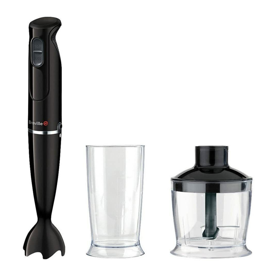 Breville VHB067 500W Hand Blender and Chopper Manual ManualsLib