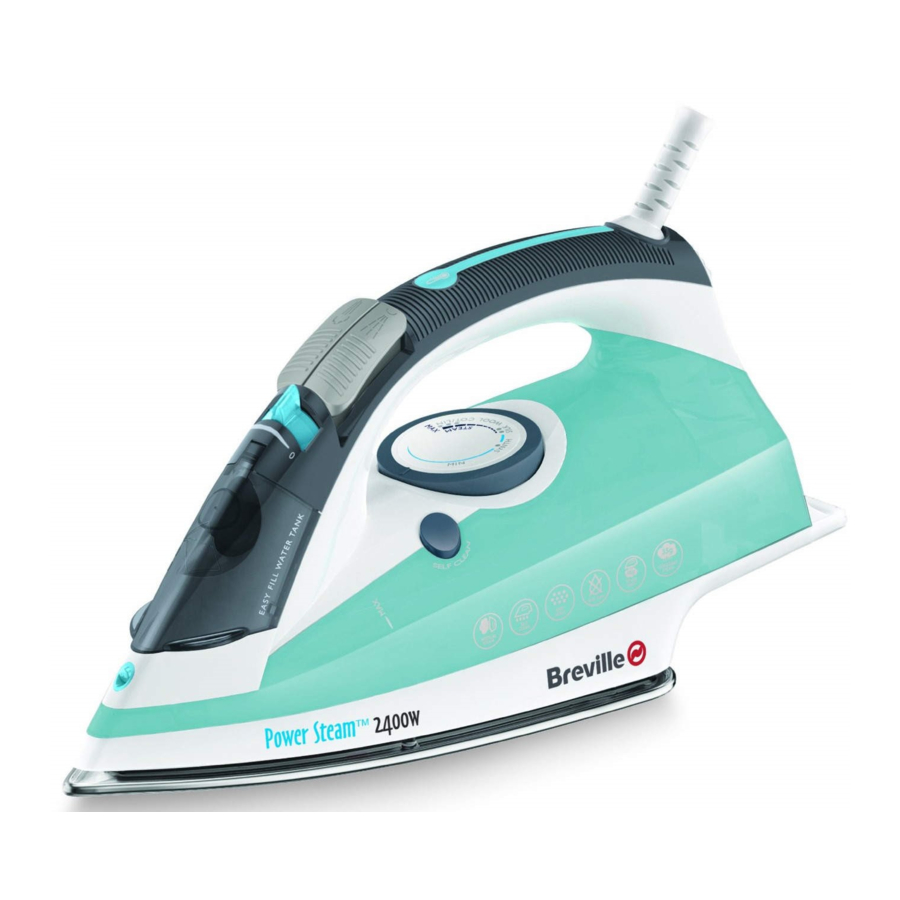 Breville Power Steam VIN222 2400W Steam Iron Manual ManualsLib