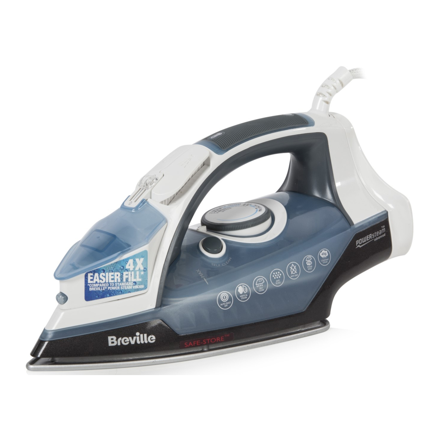 Breville Power Steam VIN352 2600W Steam Iron Manual ManualsLib
