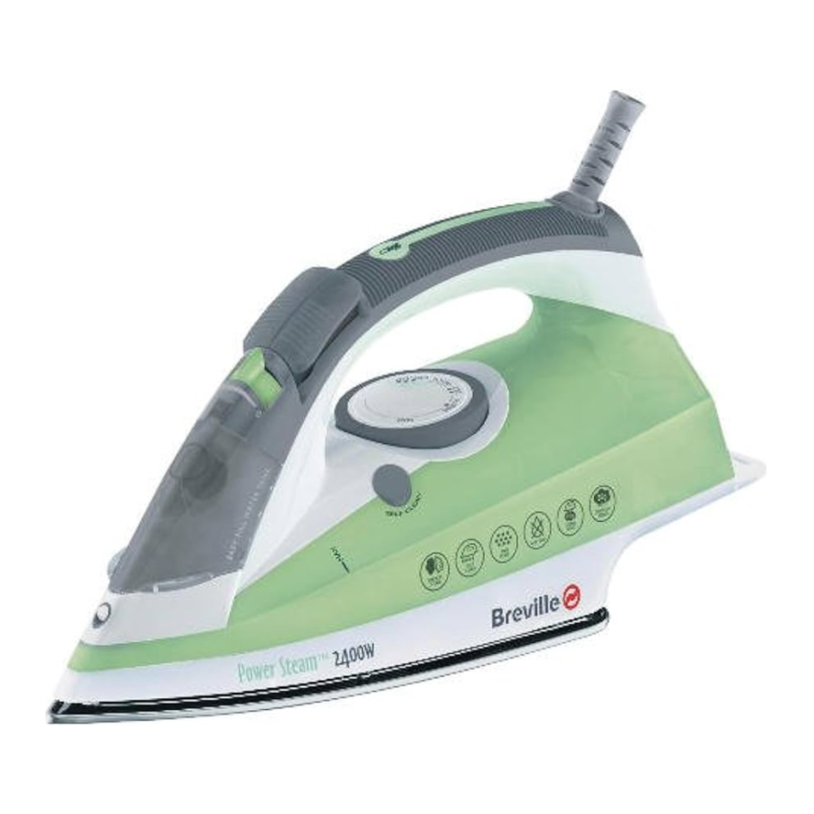 Breville Power Steam VIN177 2400W Steam Iron Manual ManualsLib