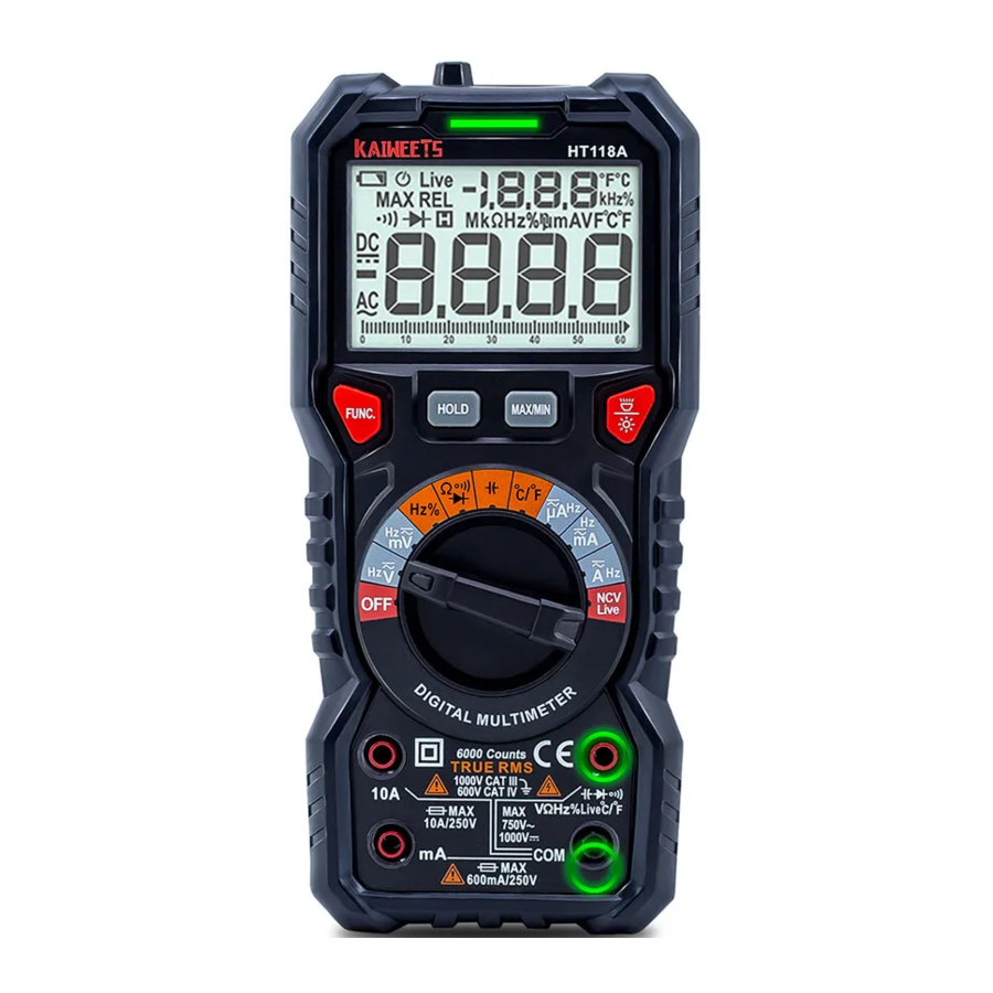 KAIWEETS HTI8A Digital Multimeter Manual ManualsLib