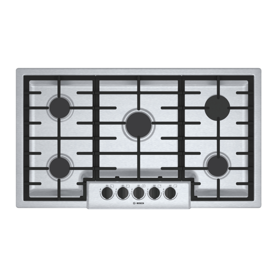 Bosch NGM5056UC; NGM5656UC; NGM8056UC; NGM8656UC Gas Cooktop Manual