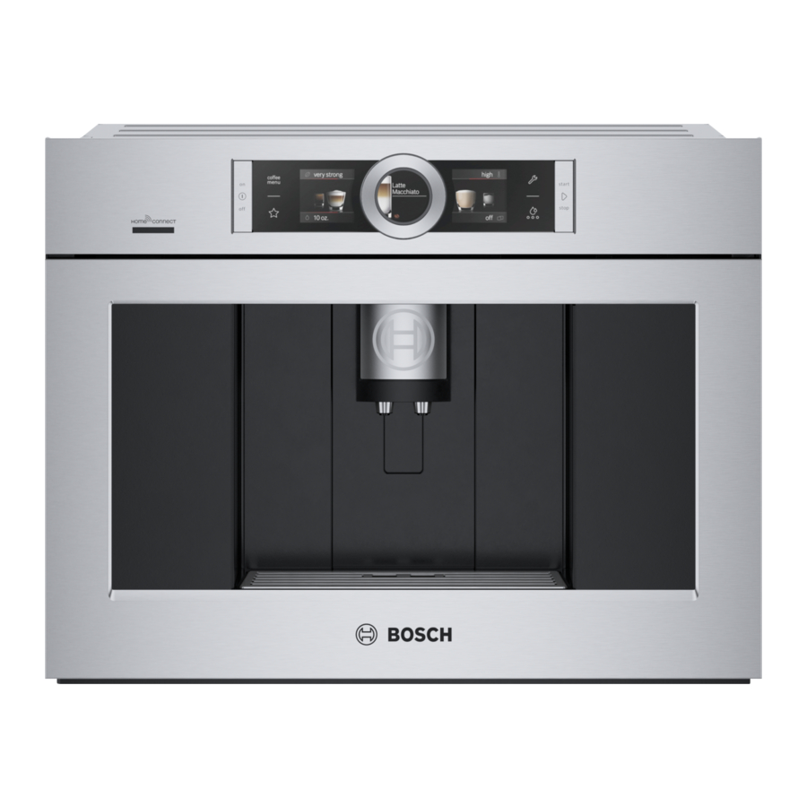 Bosch BCM8450UC Builtin Coffee Machine Manual ManualsLib