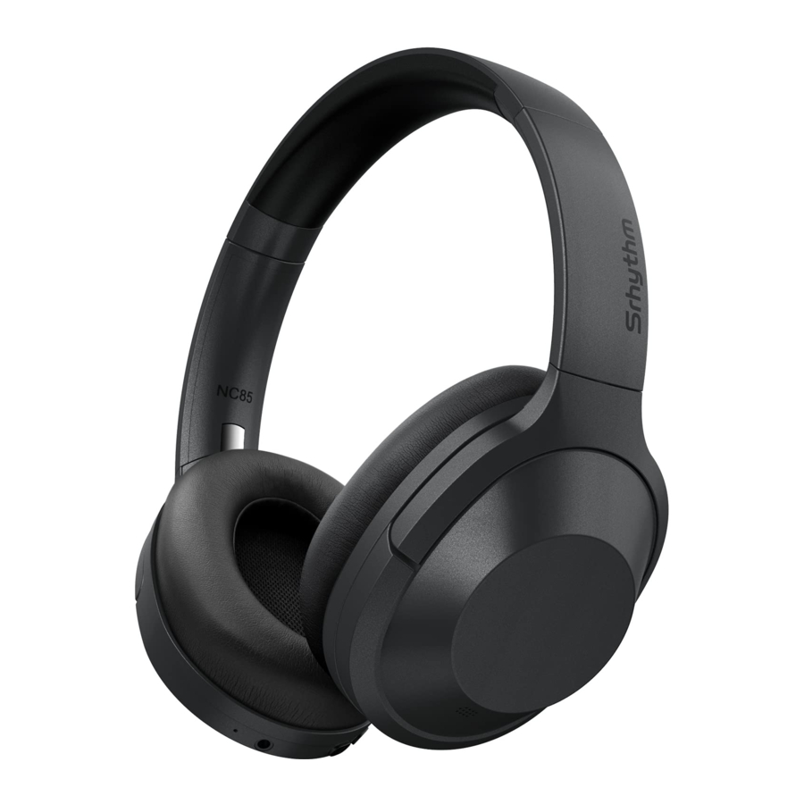 Srhythm NC85 - Noise Cancelling Headphones Manual | ManualsLib