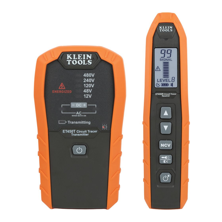 Klein Tools ET450 Advanced Circuit Tracer Kit Manual ManualsLib
