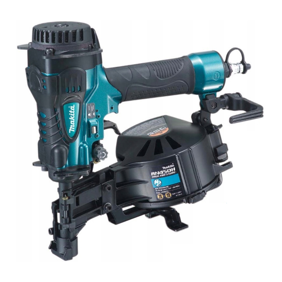 Makita AN450H Pneumatic Roofing Coil Nailer Manual ManualsLib