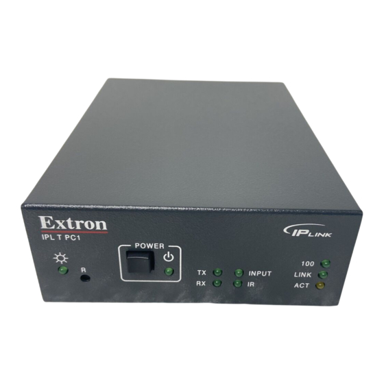 Extron electronics Interface IPL T PC1 Specifications