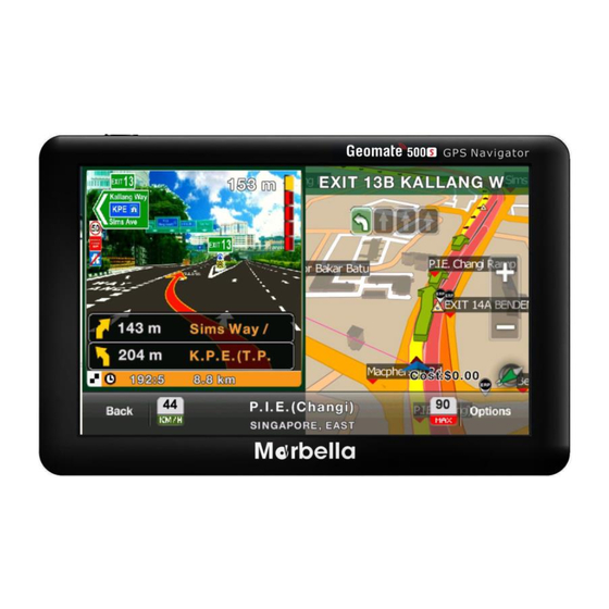 Morbella Geomate 500s GPS Navigator Manuals
