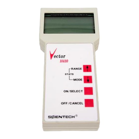 ScienTECH Vector Series Operating Manual