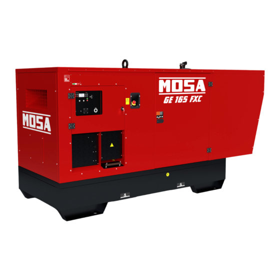BCS Mosa Energy GE 165 FXC Use And Maintenance Manual