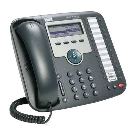 Cisco 7931G - Unified IP Phone VoIP Manuals