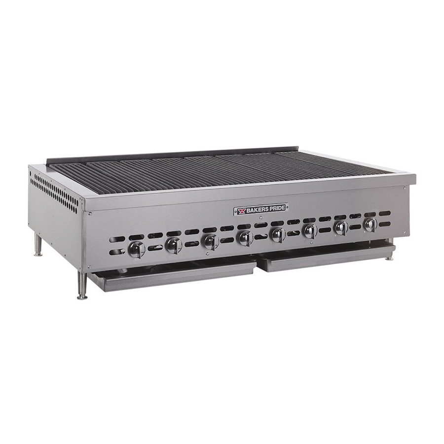 Bakers Pride COUNTERTOP GAS RADIANT XX-10 Specifications