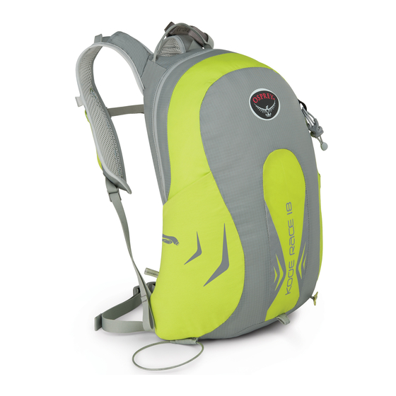 Osprey KODE RACE Owner's Manual
