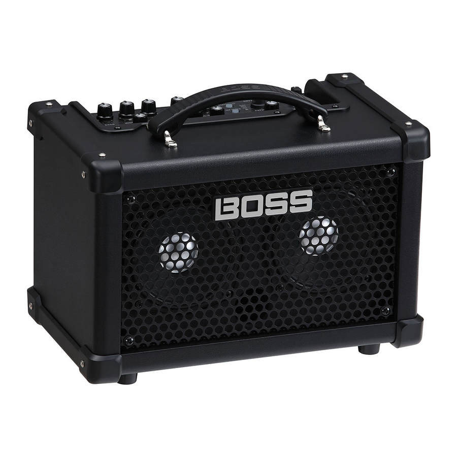 BOSS DUAL CUBE BASS LX - Bass Amplifier Manual