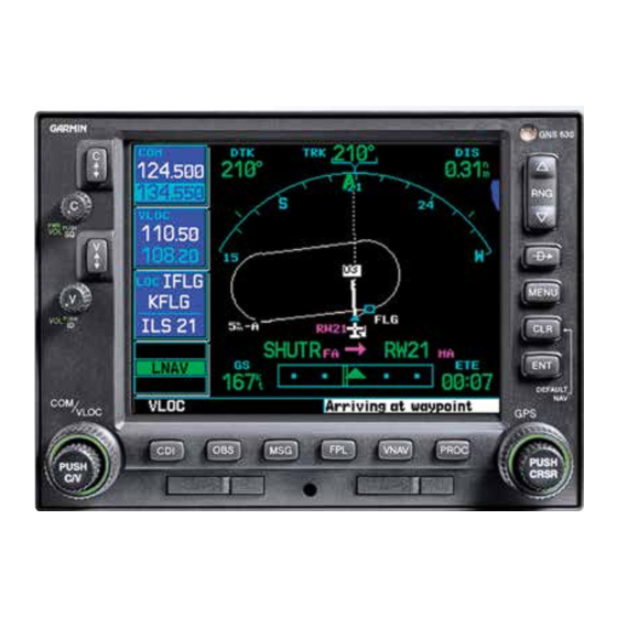 Garmin 500W Series Quick Reference