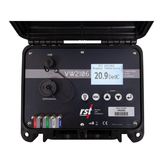 User Manuals: RST VW2106 Vibrating Wire Readout