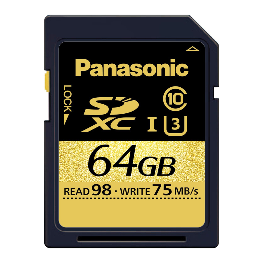 Panasonic RP-SDUT64GAK Manuals