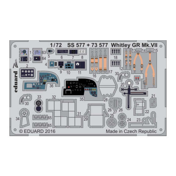 Eduard Zoom Whitley GR Mk.VII Quick Start Manual