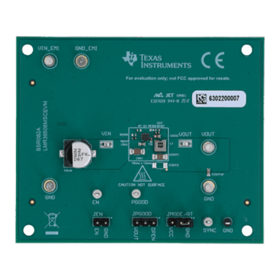 Texas Instruments LMR36506MSCEVM User Manual