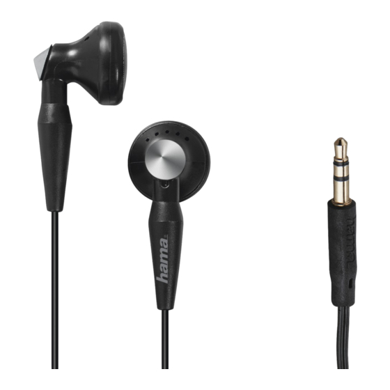 Hama Peaky Noise Canceling Headphones Manuals