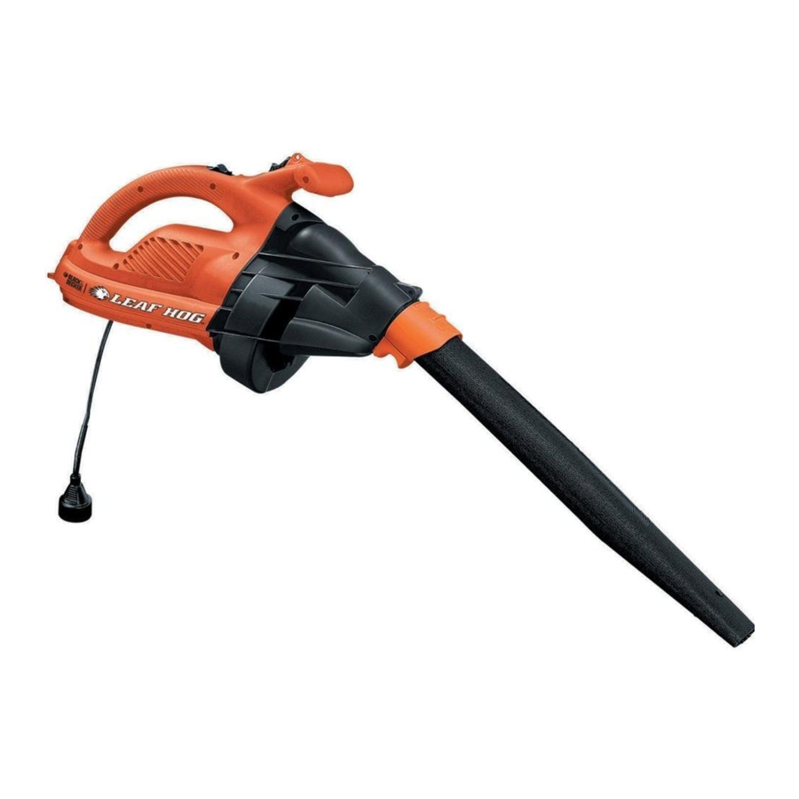 Black Decker BV2500 BV9000 Electric Leaf Blower Manual