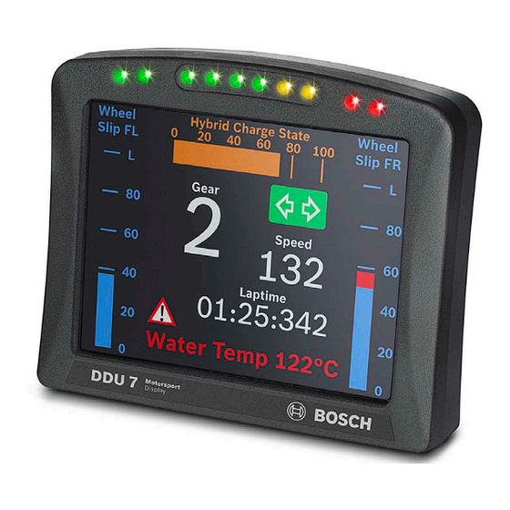 Bosch Motorsport DDU 7 Manuals