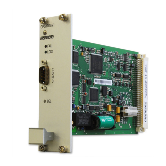 Meinberg GPS170SV Characteristics