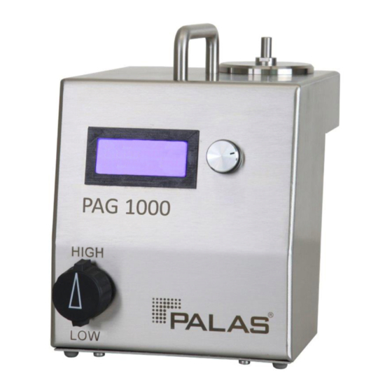 Palas PAG 1000 Operating Manual