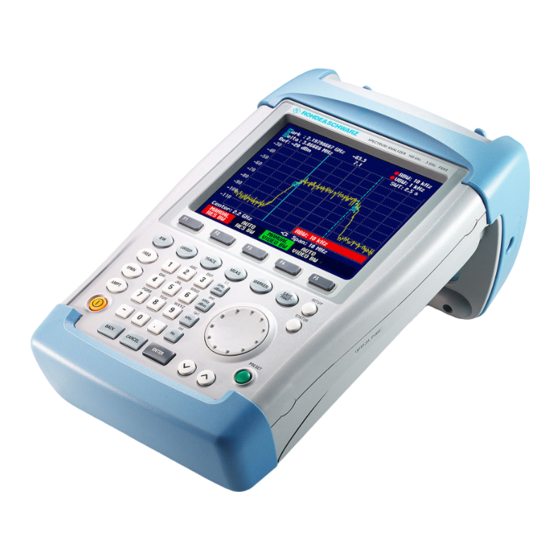 Rohde & Schwarz FSH Quick Start Manual