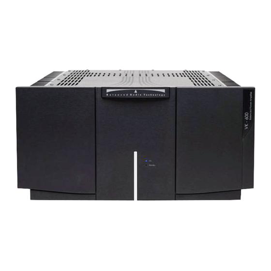 Balanced Audio Technology VK-600 Owner's Manual