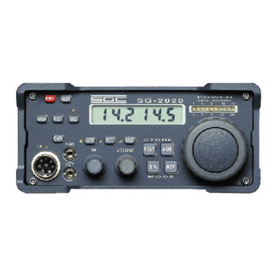 SGC SG-2020 Installation And Operation Manual