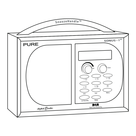 User Manuals: Pure Digital SONUS-1 SONUS-1XT Radio