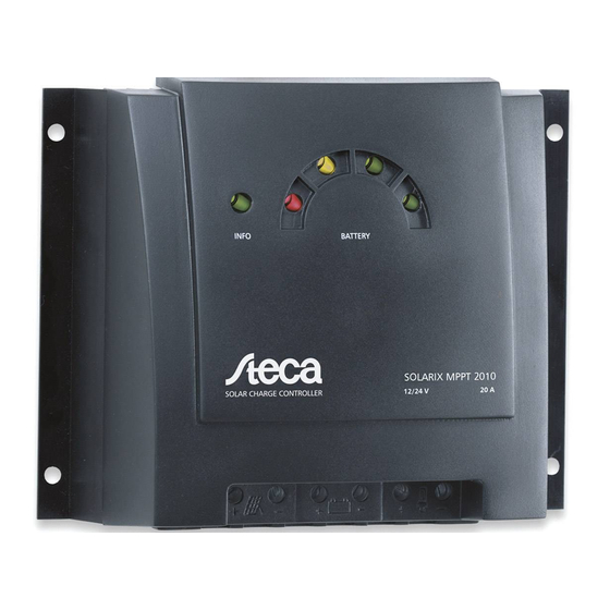 Steca Solarix MPPT 2010 Installation And Operating Instruction
