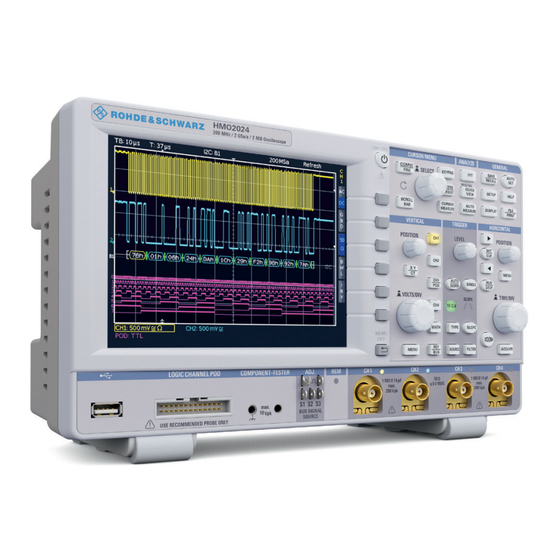 R&S HMO72 Series Installation Manual