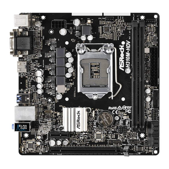 ASROCK H310M-HDV Manuals