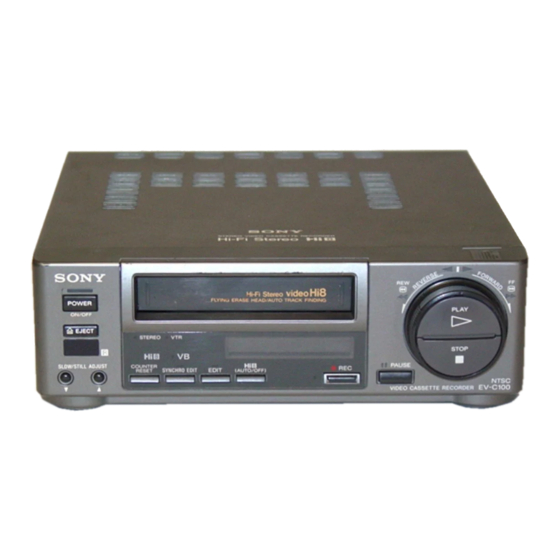 Sony EV-C100 Operating Instructions Manual