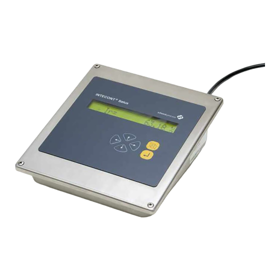 Schenck process Intecont Satus Operating Manual
