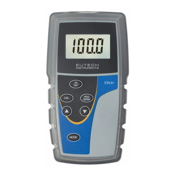 EUTECH INSTRUMENTS ION 6 PLUS Instruction Manual