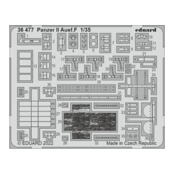 Eduard Panzer II Ausf.F Assembly Instructions