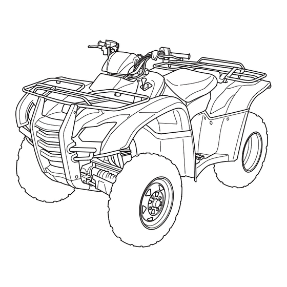 Honda FOURTRAX 420 2006 Owner's Manual