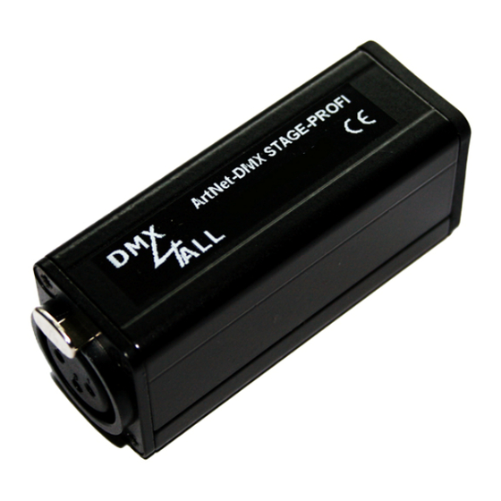 DMX4ALL ArtNet-DMX STAGE-PROFI 1.1 User Manual