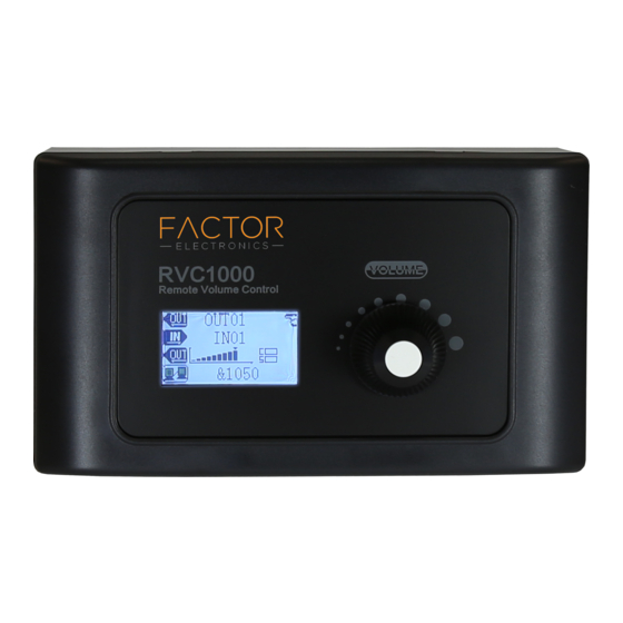 Factor Electronics RVC1000 User Manual