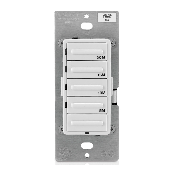 Leviton DECORA LTB02 Installation Instructions