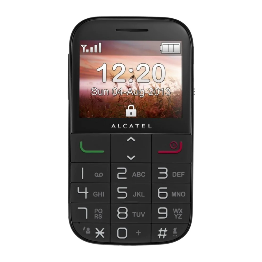 Alcatel onetouch 2000X - Cell Phone Quick Start Guide