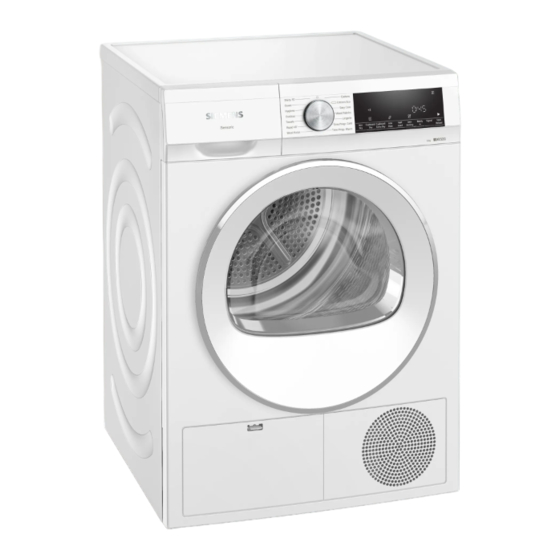 Siemens WP41G209IL Tumble dryer Manuals